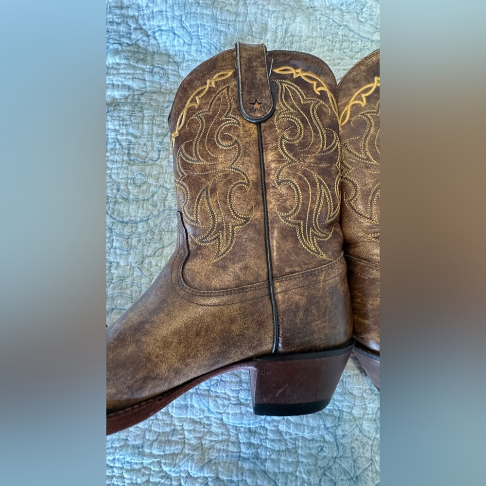 Tony Lama Vaquero Western Cowboy Boots Leather Embroidered Women’s Size 6.5 - Picture 14 of 16